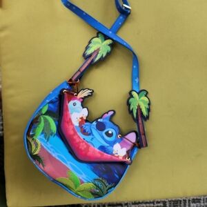 Loungefly Disney crossbody Lilo Stitch Scrump camping purse